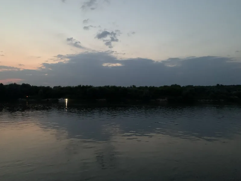 Quiet river at dusk